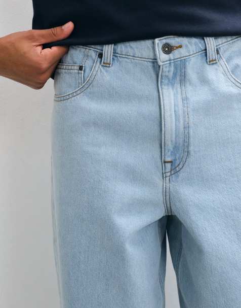 ASOS DESIGN loose jeans in light wash blue - view 1