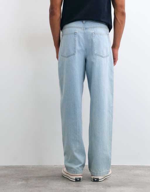 ASOS DESIGN loose jeans in light wash blue, 5 of 5