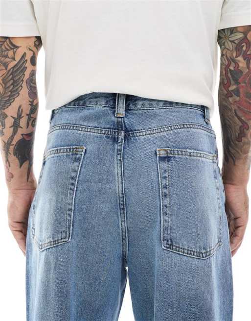 ASOS DESIGN loose jeans in midwash blue, 5 of 5