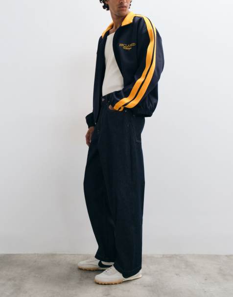 ASOS DESIGN loose jeans in raw indigo - view 1