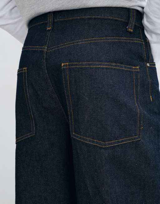 ASOS DESIGN loose jeans in raw indigo, 2 of 5