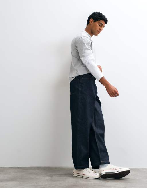 ASOS DESIGN loose jeans in raw indigo, 3 of 5