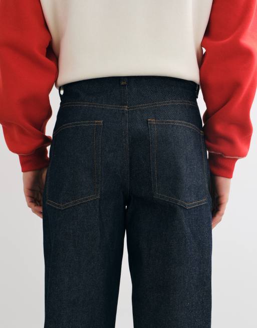 ASOS DESIGN loose jeans in raw indigo, 5 of 5