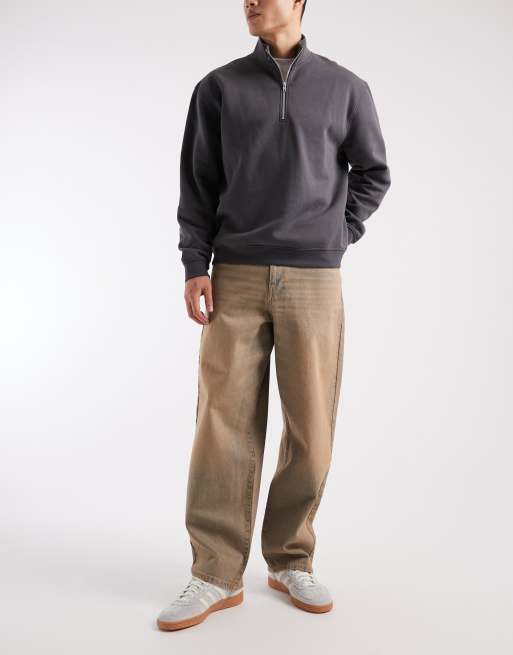 ASOS DESIGN loose jeans in washed beige, 2 of 5