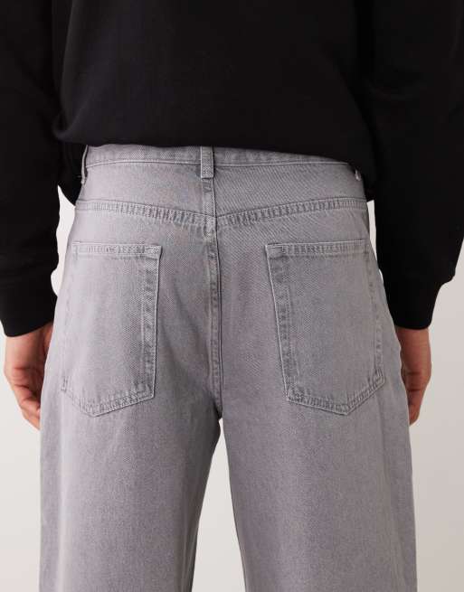 ASOS DESIGN loose jeans in washed gray, 4 of 5