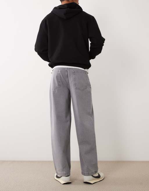 ASOS DESIGN loose jeans in washed grey, 2 of 5