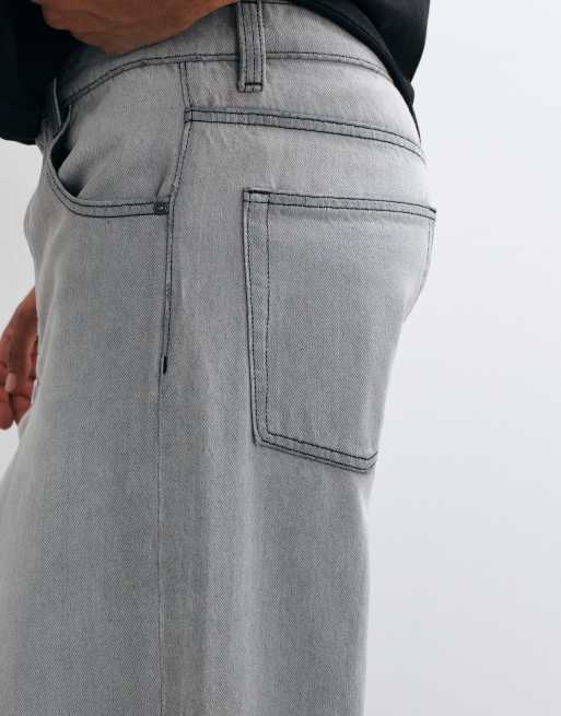 ASOS DESIGN loose jeans in washed grey, 2 of 5