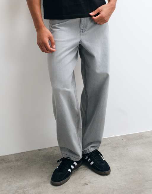 ASOS DESIGN loose jeans in washed grey, 3 of 5