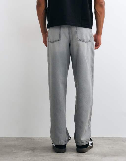 ASOS DESIGN loose jeans in washed grey, 5 of 5