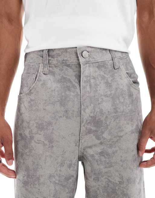 ASOS DESIGN loose jeans with camo print, 4 of 5