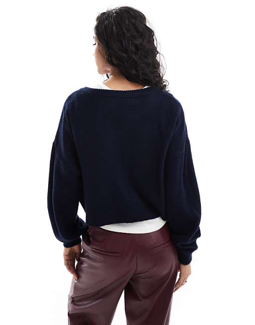 V-Neck Loose Short Sweater V-Neck Loose Short Sweater