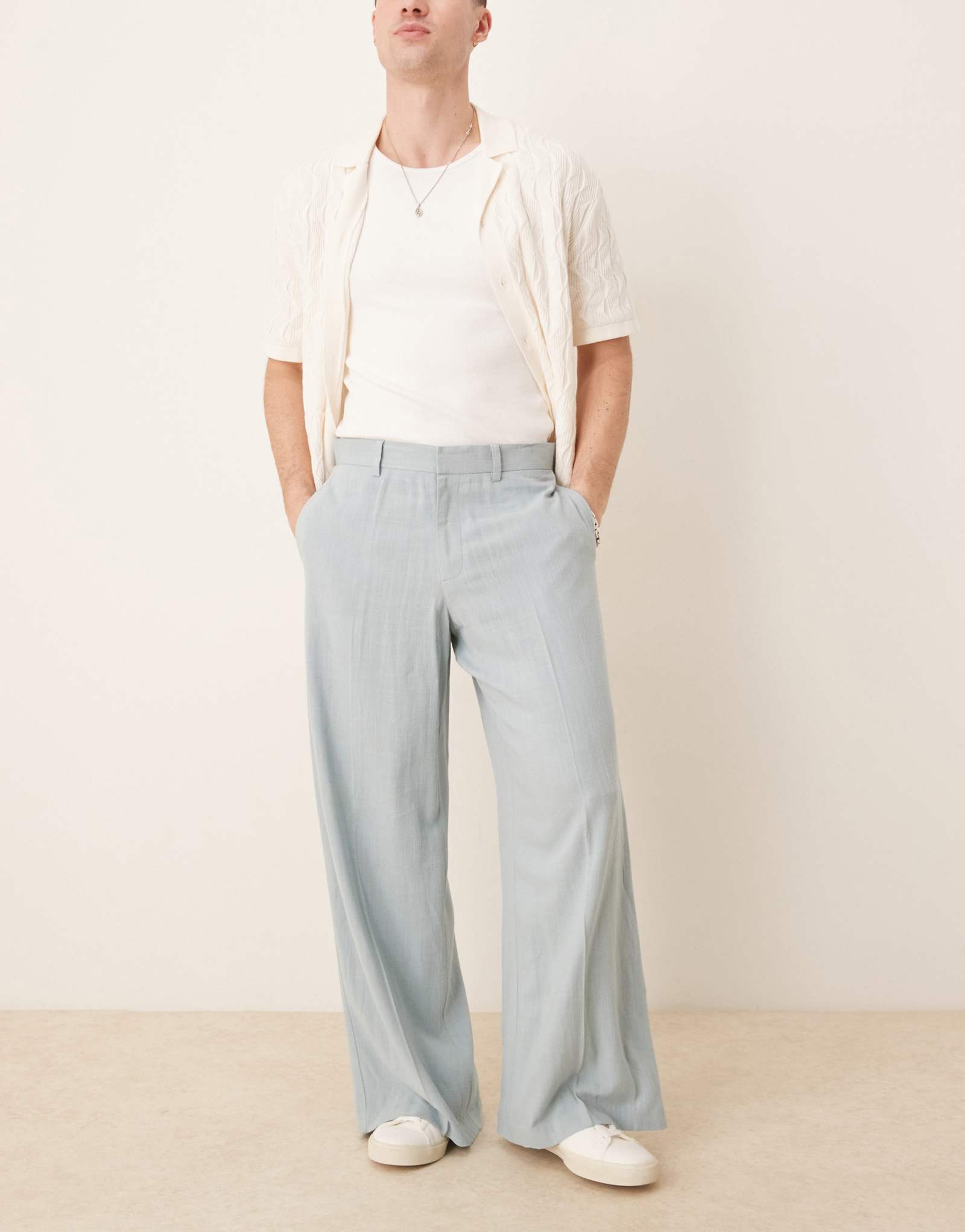 Брюки свободного кроя ASOS DESIGN синего цвета