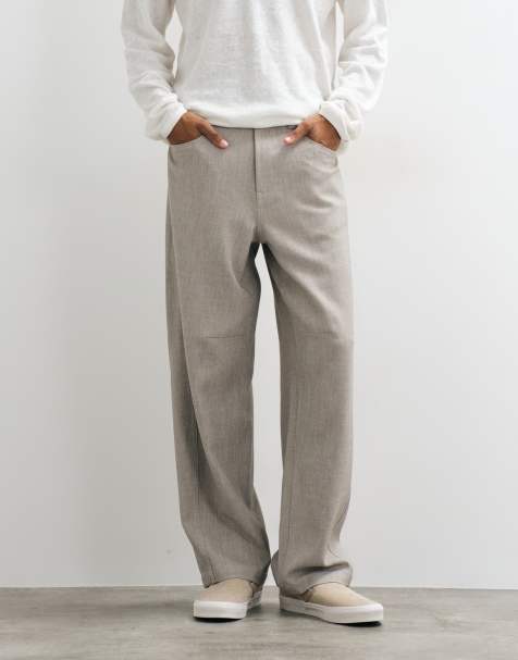 ASOS DESIGN loose pant in grey - view 1