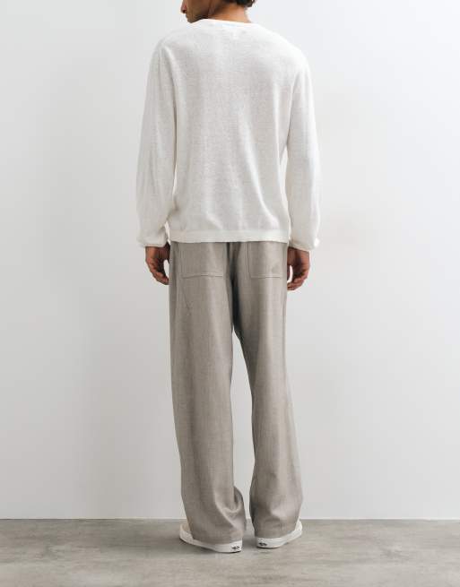 ASOS DESIGN loose pant in grey, 3 of 5