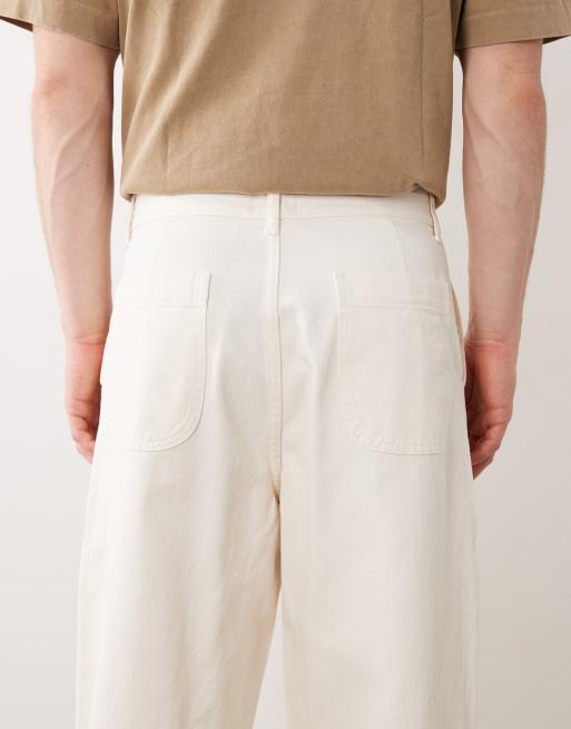 ASOS DESIGN loose pants in ecru, 4 of 5