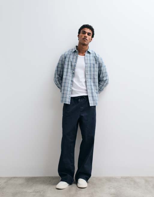 ASOS DESIGN loose pants in navy, 2 of 5