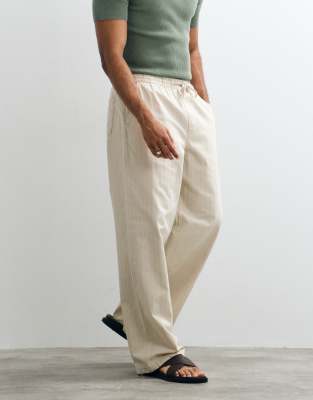Asos Design Loose Pants In Neutral