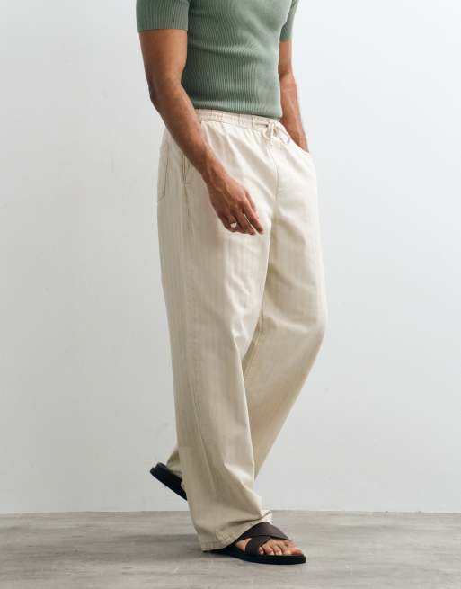 ASOS DESIGN loose pants in stone, 2 of 5