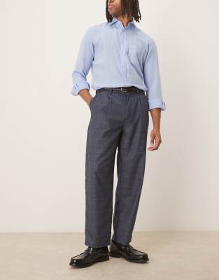 Asos Design Loose Skater Dress Pants In Gray