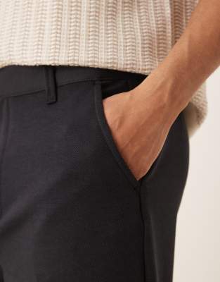 Asos Design Loose Skater Fit Smart Pants In Black