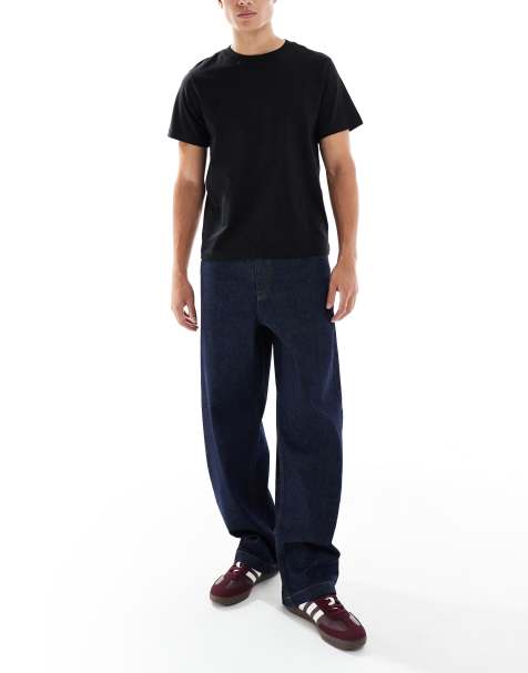 ASOS DESIGN loose straight leg jeans in raw wash - view 1