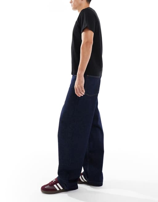 ASOS DESIGN - Løstsiddende jeans med lige ben i rå vask