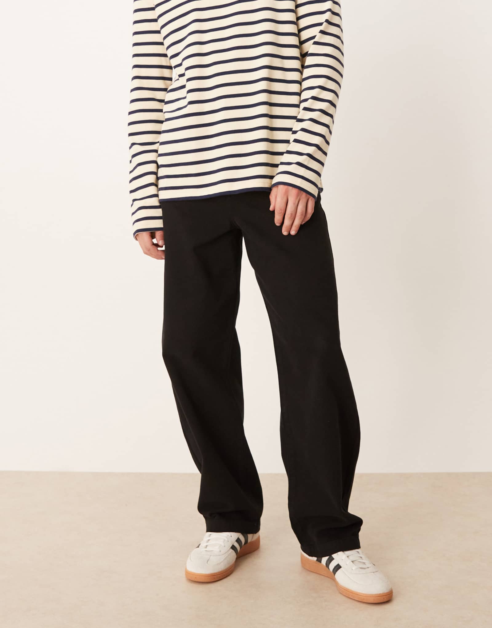  Свободные прямые брюки ASOS DESIGN черные
