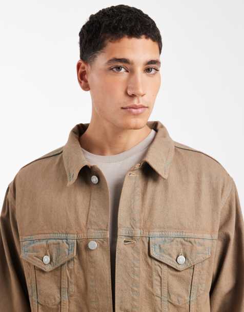 ASOS DESIGN loose straight set in tan - view 1