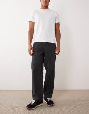 Asos Design Loose Straight Textured Jeans In White