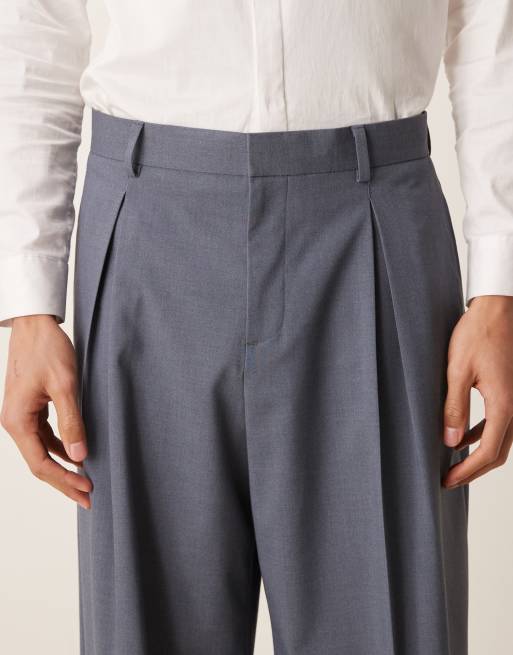 ASOS DESIGN loose suit trousers in light blue, 4 of 5
