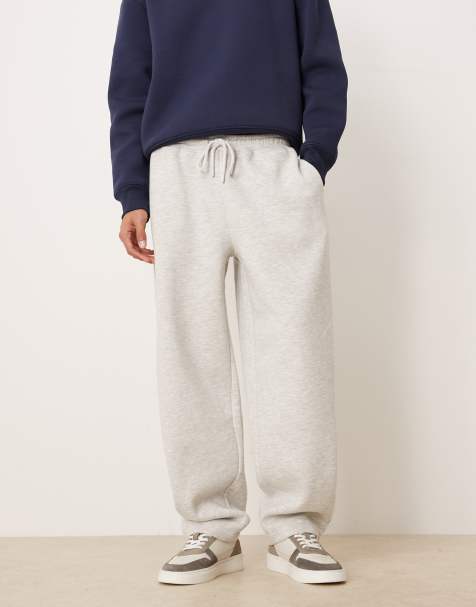 ASOS DESIGN loose joggers in light grey
