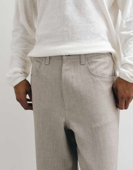 ASOS DESIGN loose trouser in gray, 4 of 5
