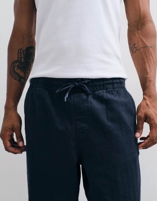 ASOS DESIGN loose trouser in navy, 4 of 5