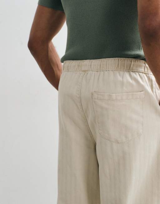 ASOS DESIGN loose trouser in stone, 4 of 5
