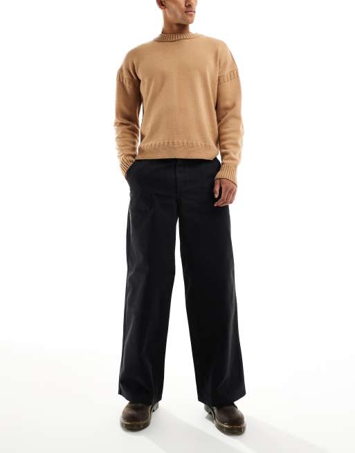 ASOS DESIGN loose trousers in black, 2 of 5