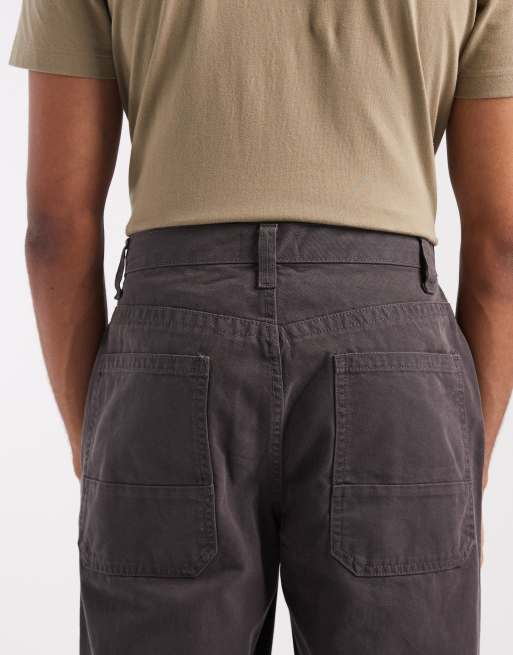 ASOS DESIGN loose trousers in charcoal, 5 of 5