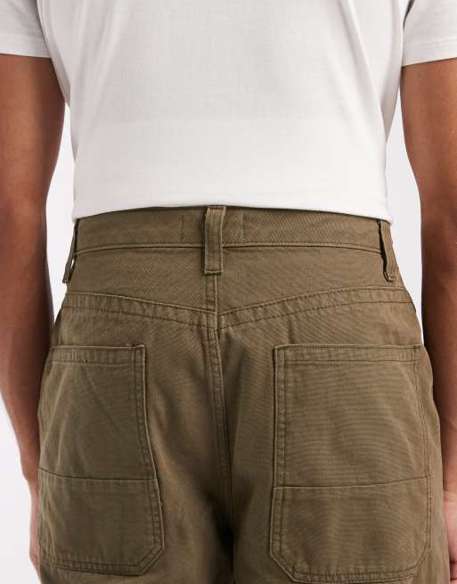 ASOS DESIGN loose trousers in khaki, 5 of 5