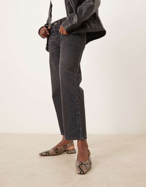 ASOS DESIGN - Loretta - Slingback ballerina's met hoekige neus in slangenprint, 4 van 4