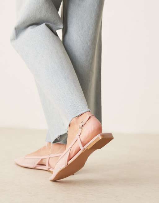 ASOS DESIGN - Lorraine - Ballerines en tulle avec strass et bride arrière - Rose, 2 de 4