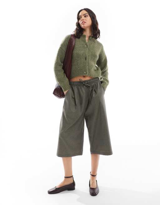 ASOS DESIGN - Los gebreid vest met ronde hals in groen, 4 van 4