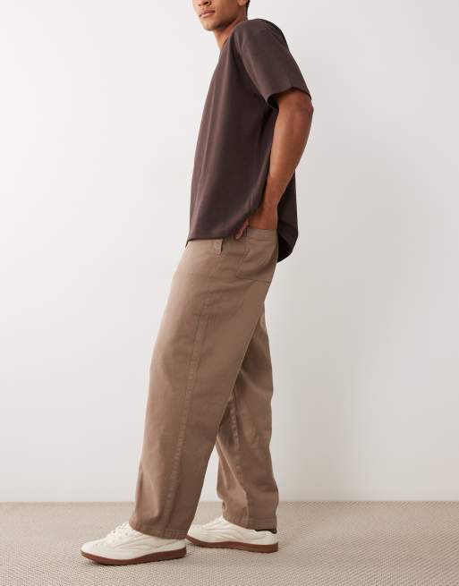 ASOS DESIGN losse broek in lichtbruin, 3 van 5