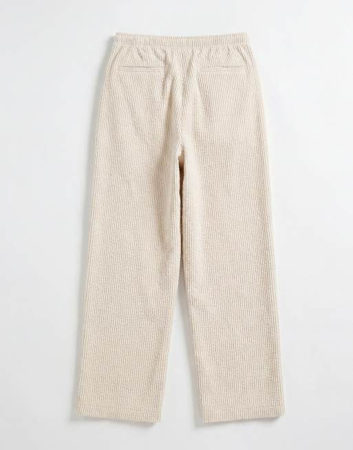 ASOS DESIGN losse broek met structuur in crèmekleurige streep, 7 van 9
