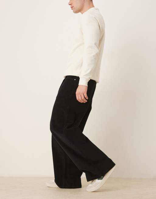 ASOS DESIGN - Losse broek van corduroy in zwart, 3 van 5