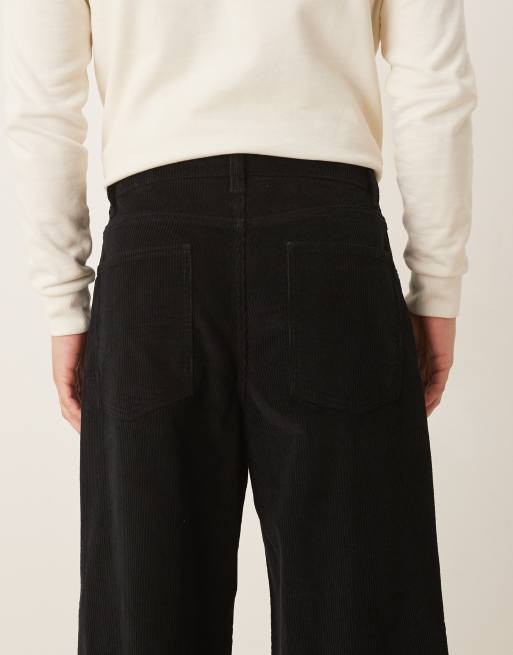 ASOS DESIGN - Losse broek van corduroy in zwart, 5 van 5