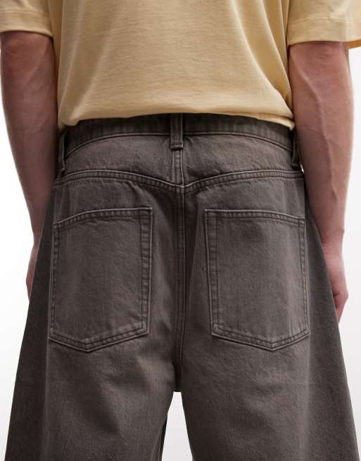 ASOS DESIGN - Losse denim jort in bruin met tint , 5 van 5