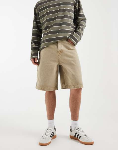 ASOS DESIGN - Losse denim jort in lichtbruin - view 1