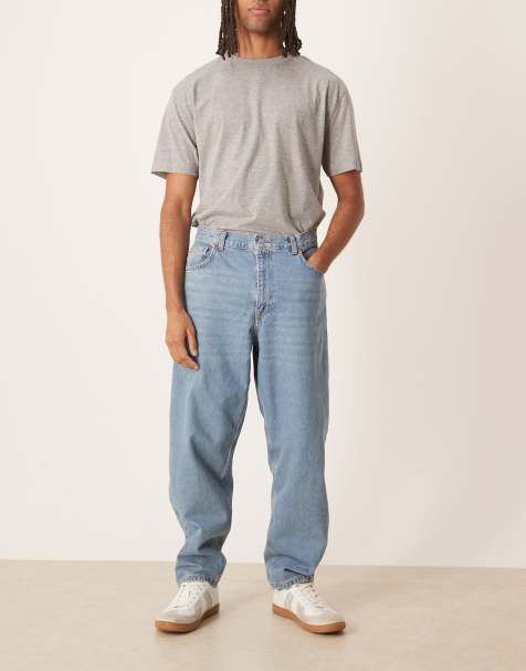 ASOS DESIGN - Losse jeans met rechte pasvorm en subtiele groene tint en lichte wassing - view 1