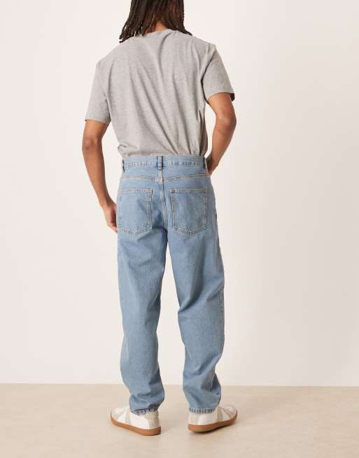 ASOS DESIGN - Losse jeans met rechte pasvorm en subtiele groene tint en lichte wassing, 2 van 5