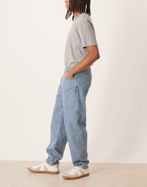 ASOS DESIGN - Losse jeans met rechte pasvorm en subtiele groene tint en lichte wassing, 3 van 5