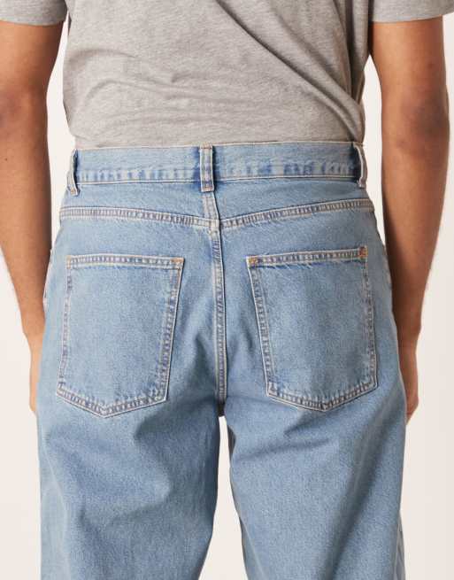 ASOS DESIGN - Losse jeans met rechte pasvorm en subtiele groene tint en lichte wassing, 4 van 5